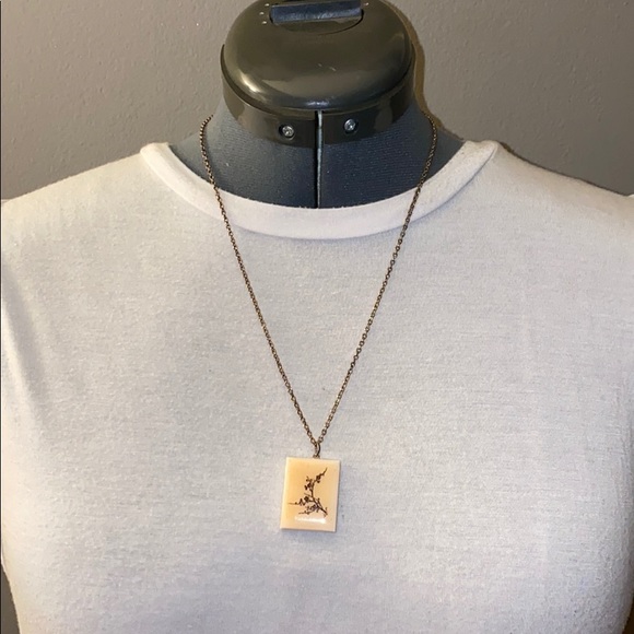 Vintage painting necklace - Picture 3 of 4